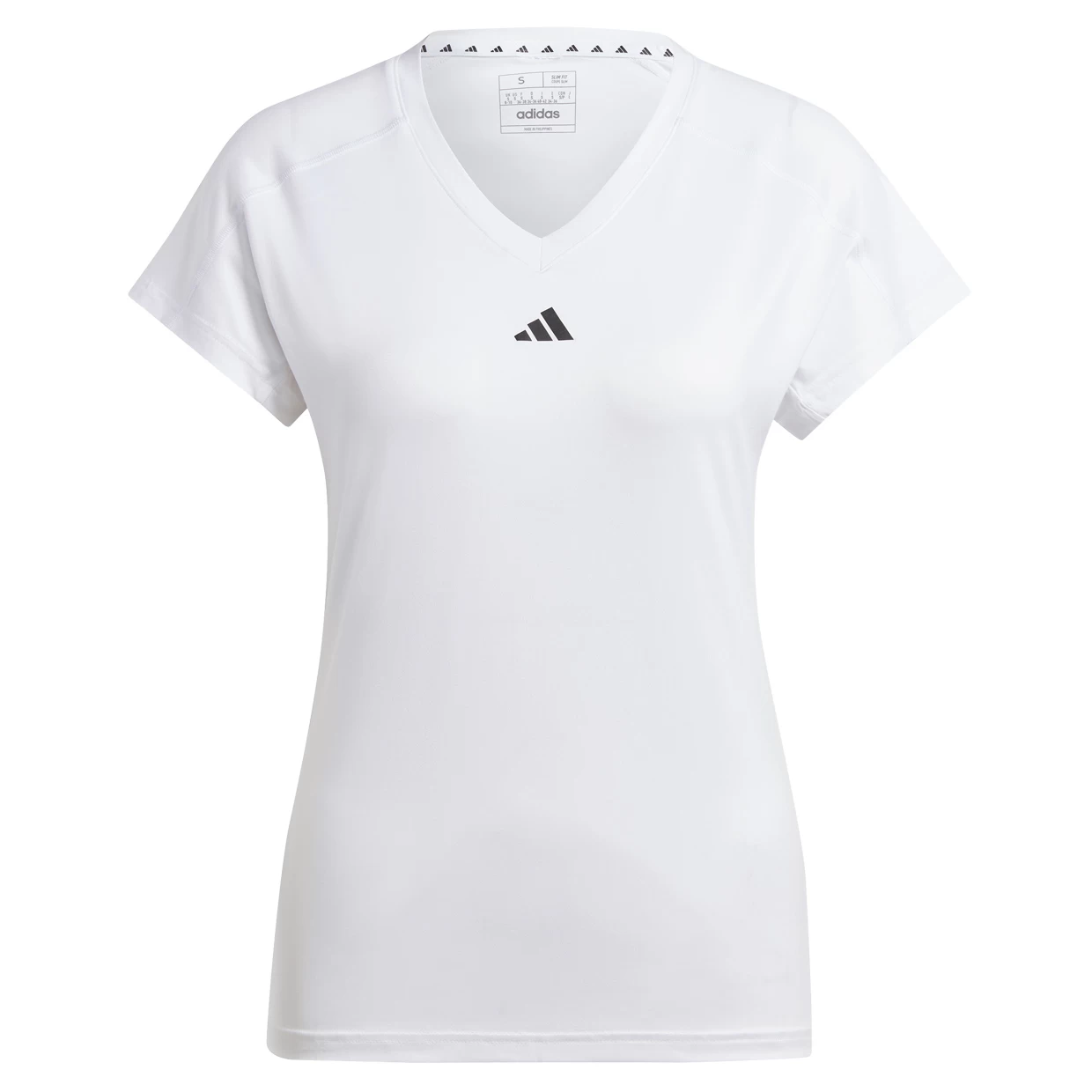 ADIDAS Damen T-Shirt Aeroready Train Essential Minimal Branding V-Neck 3 ADIDAS Damen T-Shirt Aeroready Train Essential Minimal Branding V-Neck