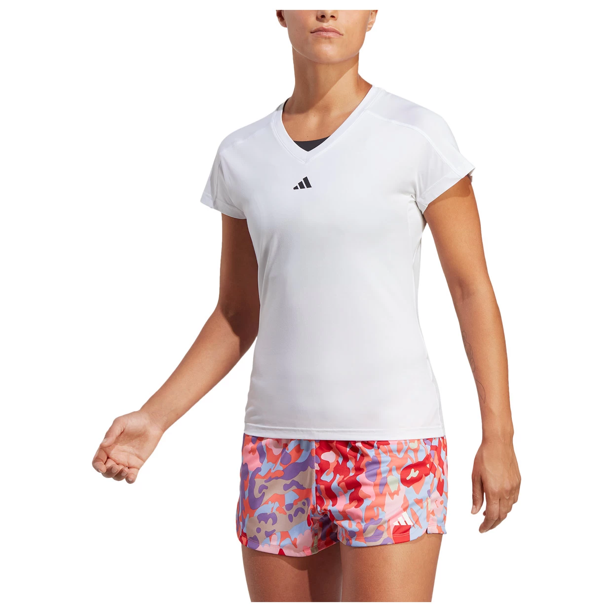 ADIDAS Damen T-Shirt Aeroready Train Essential Minimal Branding V-Neck 4 ADIDAS Damen T-Shirt Aeroready Train Essential Minimal Branding V-Neck – Bild 2