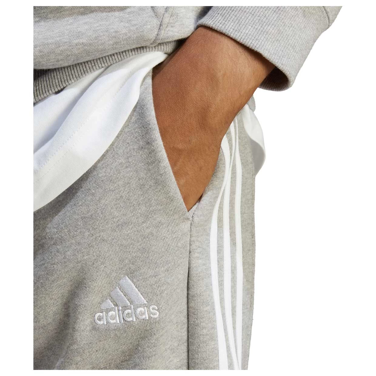 ADIDAS Herren Jogginghose Essentials French Terry Tapered Cuff 3- Streifen 6 ADIDAS Herren Jogginghose Essentials French Terry Tapered Cuff 3- Streifen – Bild 4