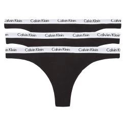 Calvin Klein Damen Strings Thong 3er Pack