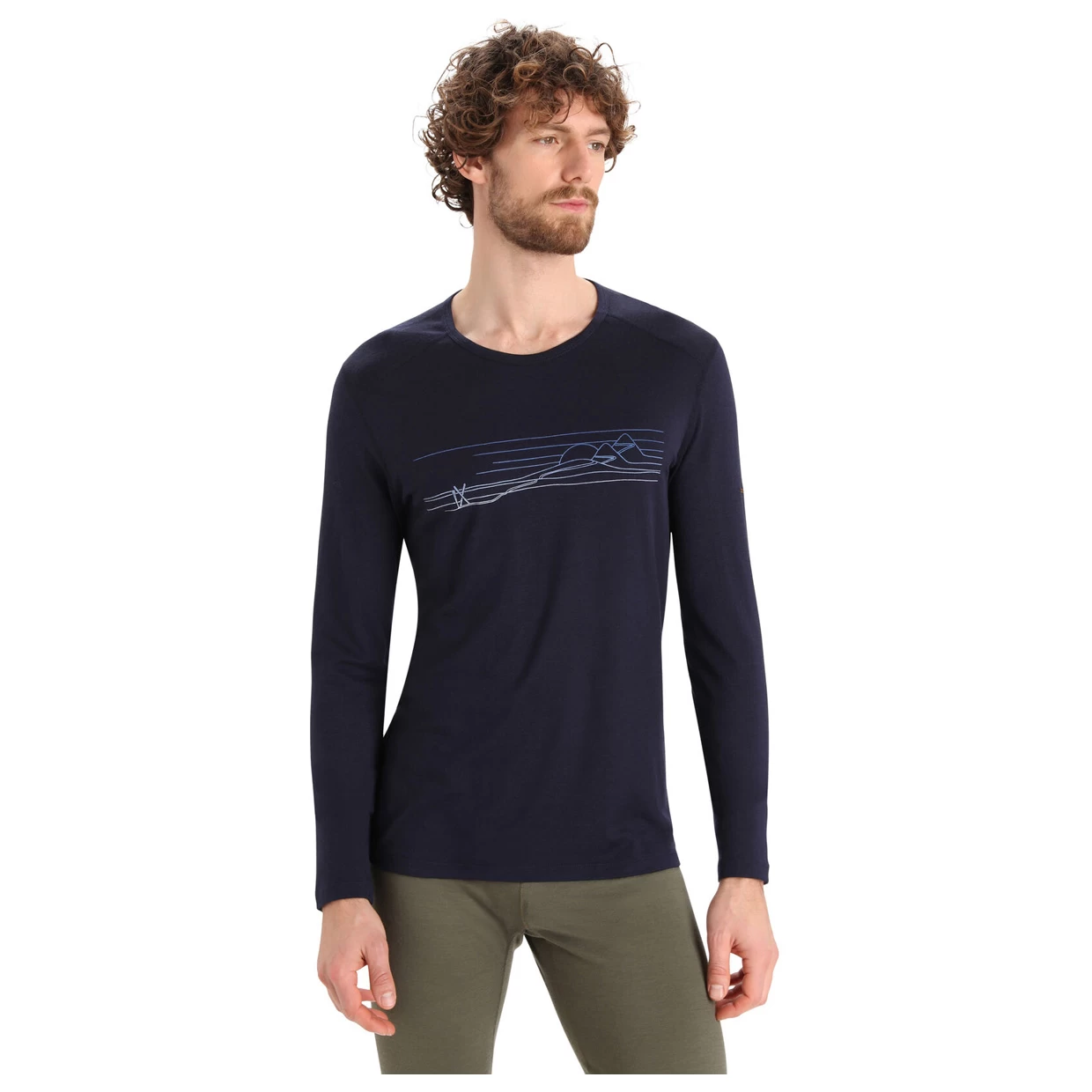 Icebreaker Herren Langarmshirt 200 Oasis Ski Stripes 4 Icebreaker Herren Langarmshirt 200 Oasis Ski Stripes – Bild 2