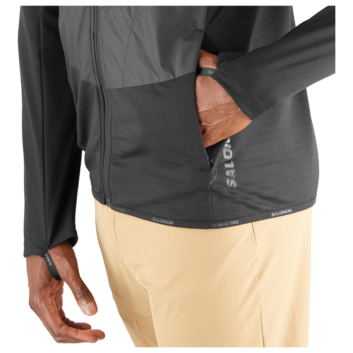 Salomon Herren Kapuzenjacke Outline All Season Hybrid 7 Salomon Herren Kapuzenjacke Outline All Season Hybrid – Bild 5